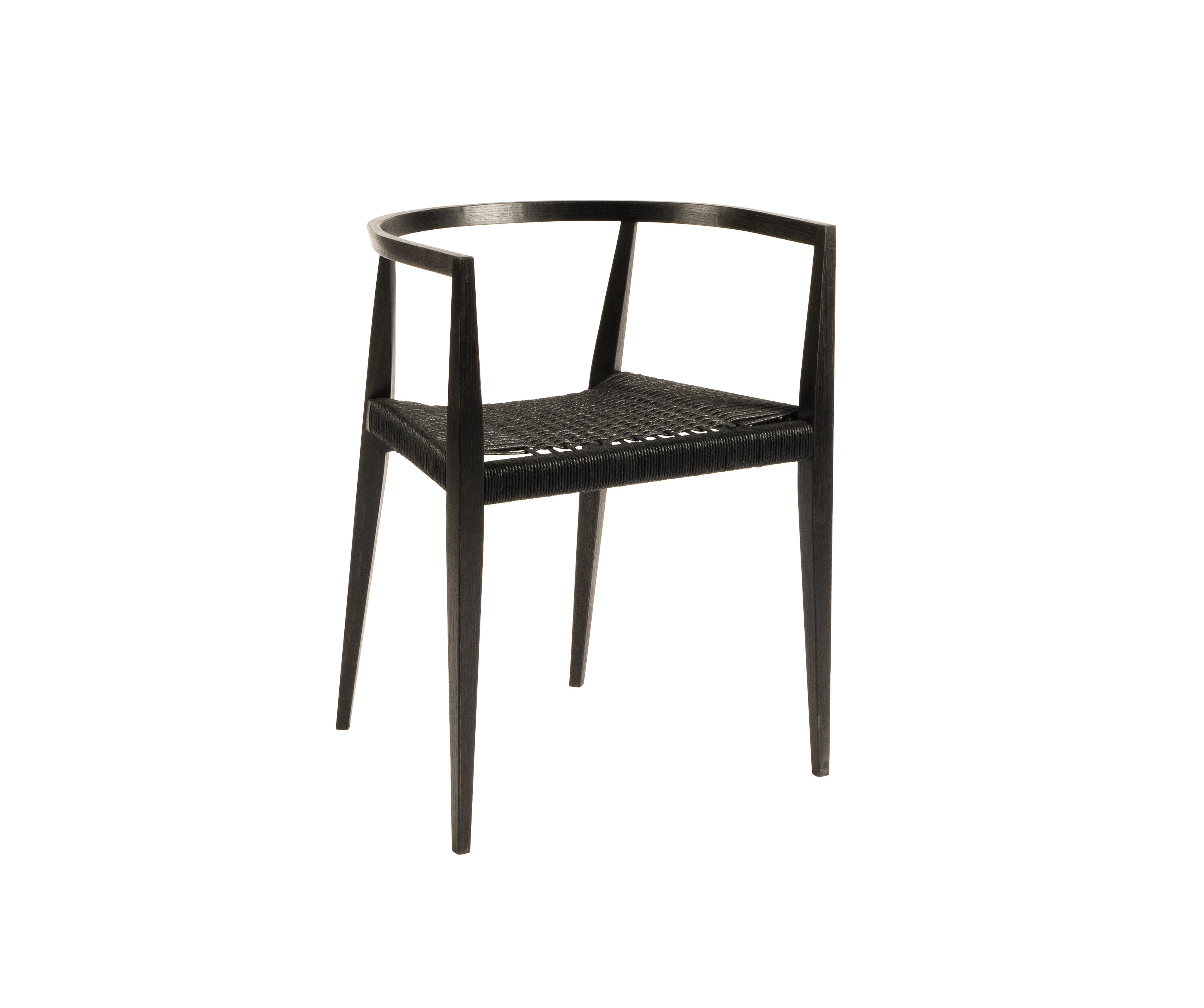 lehn chair ebonised oak, papercord black