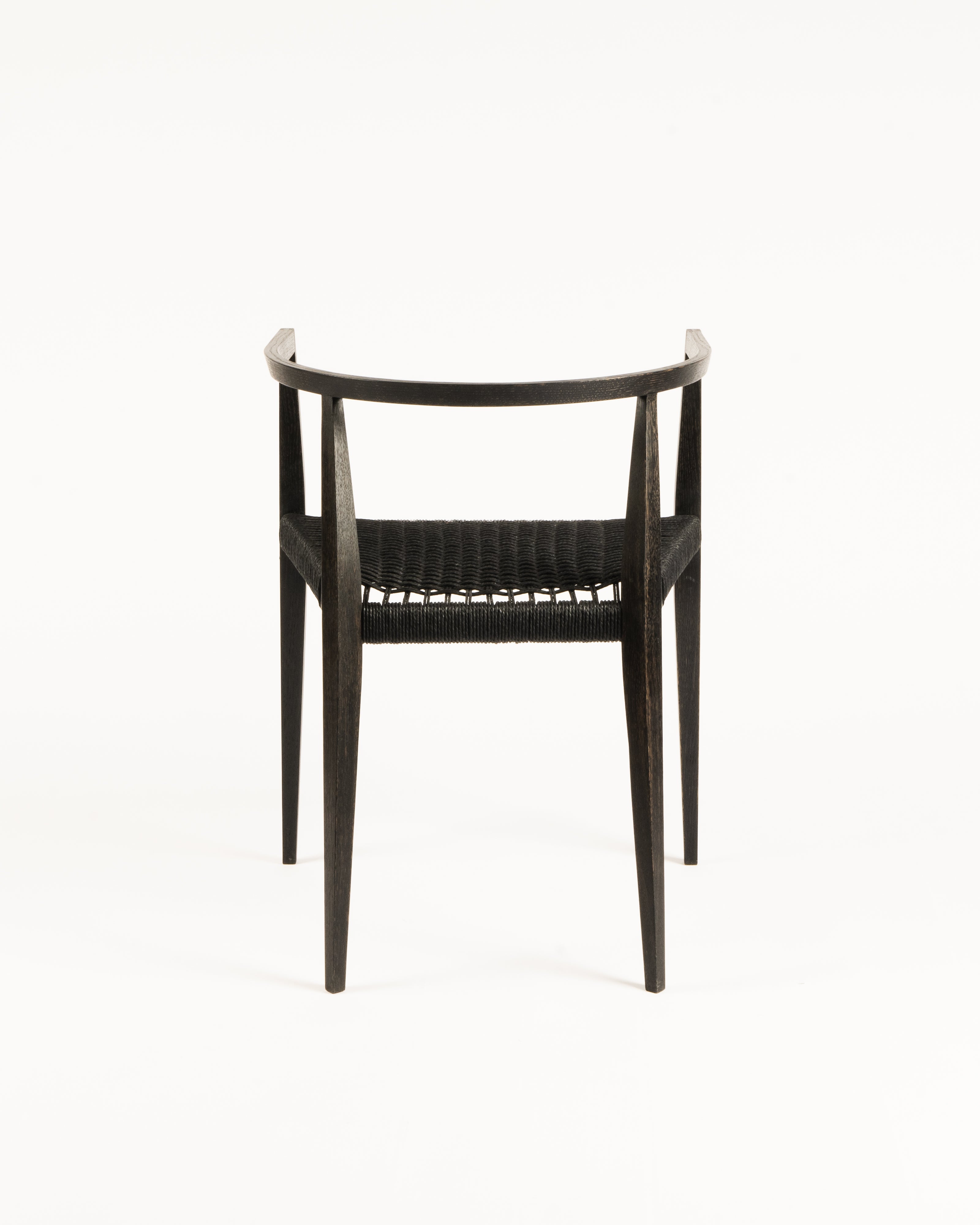 lehn chair ebonised oak, papercord black